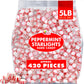 Starlight Peppermint Candy - 5 lb Bulk Bag - Red & White Peppermint Hard Candy - Individually Wrapped Mints for Office Candy Bow