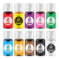 Gel Food Coloring - 10 Colors x 0.45 oz Concentrated Gel Based Food Dye Vibrant Icing Colors Professional-Grade Neon Food Color 