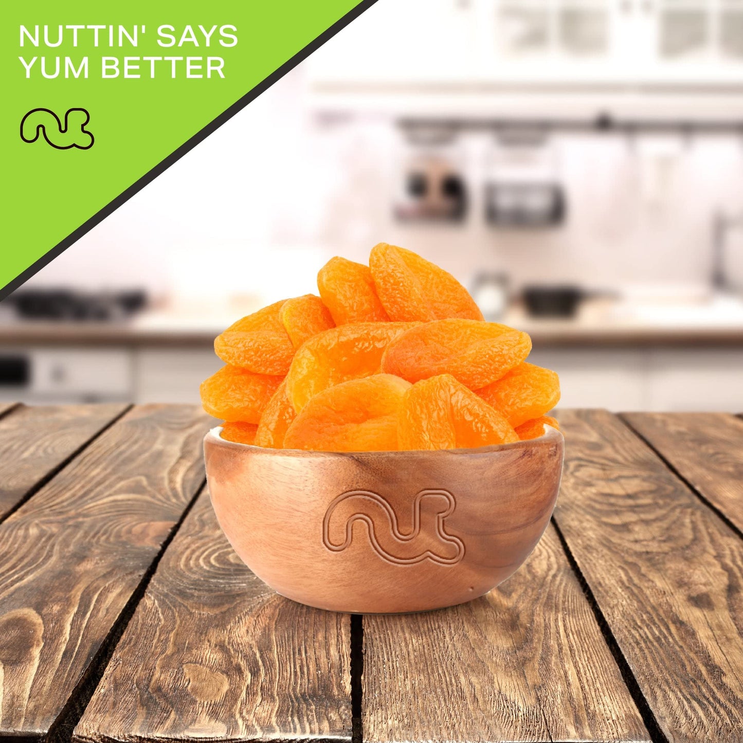NUT CRAVINGS - Sun Dried Turkish Apricots, No Sugar Added, Unsweetened (16oz, 1 LB) Bulk Dry Fruits Packed Fresh in Resealable B