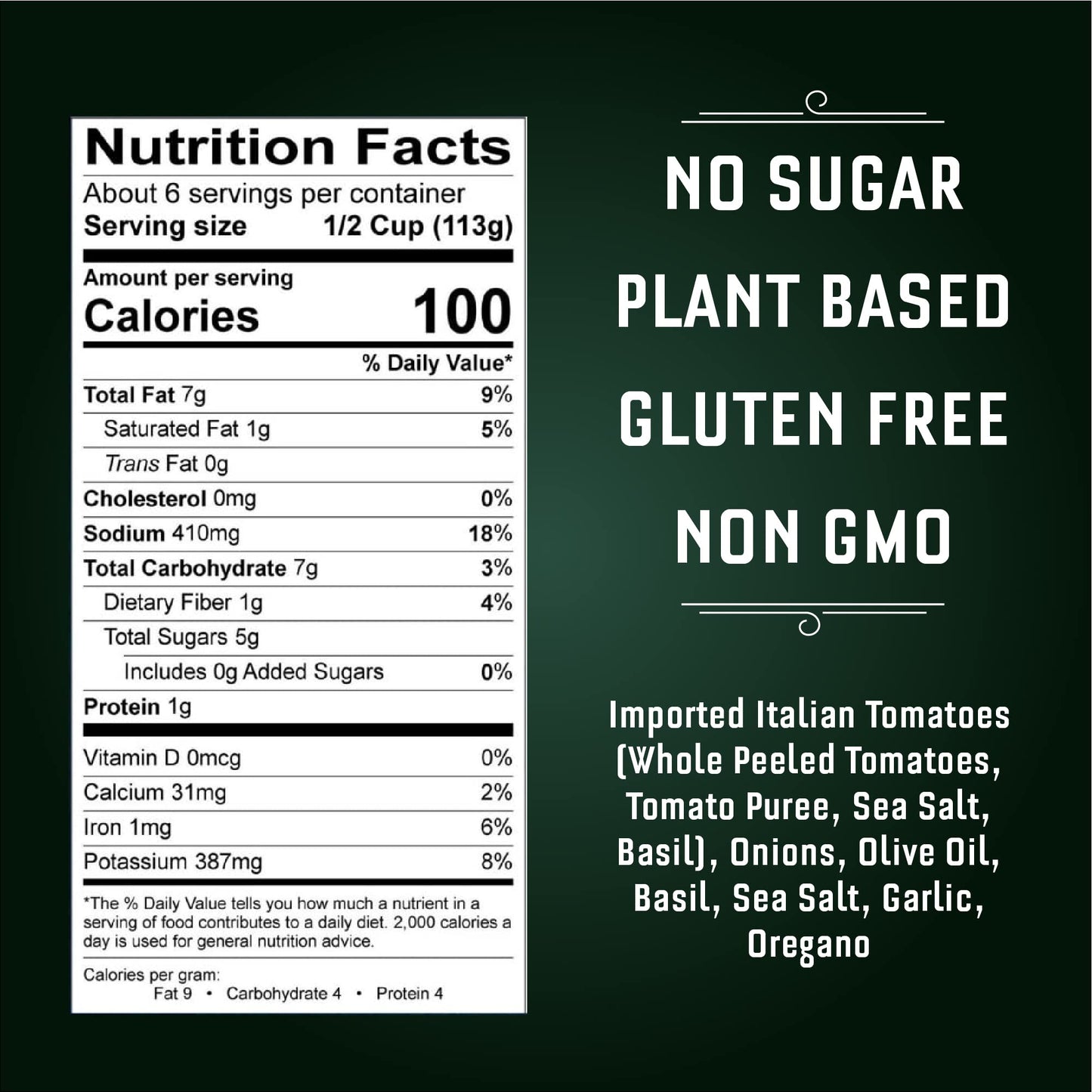 Carbone Tomato Basil Pasta Sauce - Non-GMO, Vegan, Gluten-Free - 24 Fl Oz (Pack of 2)