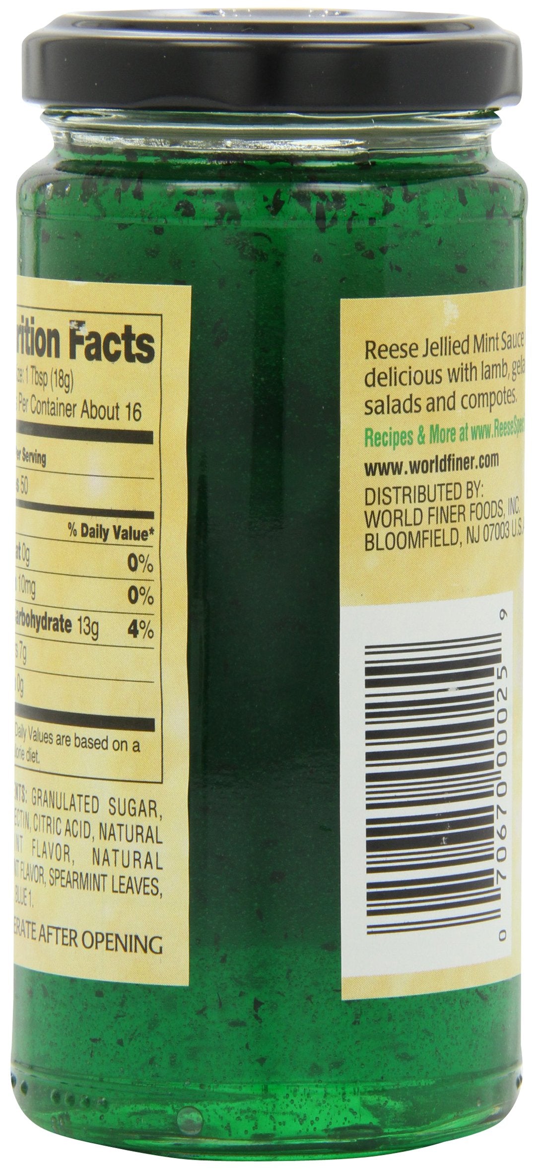 Reese Jelly, Mint W/Leaves, 10.50-Ounce (Pack Of 6)