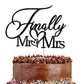 Finally Mr&Mrs Wedding Cake Topper, Elegant Cake Topper For Wedding Anniversary, Romantic Wedding Party Decorative Cake Toppers