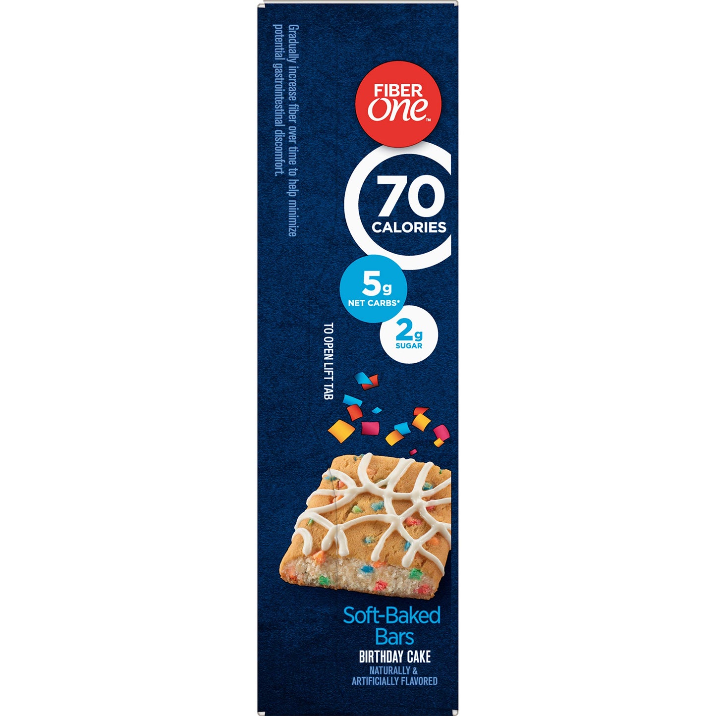 Fiber One 70 Calorie Soft-Baked Bars, Birthday Cake, Snack Bars, 18 Ct (Pack Of 8)