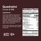 Loacker Quadratini Cocoa & Milk Wafer Cookies - 30% Less Sugar - Resealable Family Pack - 250g/8.82oz - Pack of 6