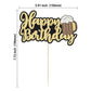 Gyufise malt-inspired Mug Cake Topper - Glitter Happy Birthday Decoration, 1Pcs, Paper, malt-inspired Theme Party Supplies