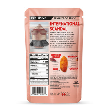 TGF TRULY GOOD FOODS Jumbo Peanuts - Ancho Kimchi Flavor - Savory & Spicy - 4 Packs of 5 Ounce