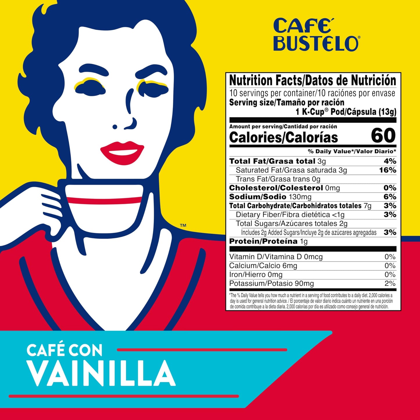 Cafe Bustelo Sweet & Creamy Caf   Con Vainilla, 10 Keurig K-Cup Pods