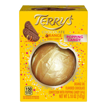 Terrys Popping Candy Chocolate Orange, Orange flavored confection with popping candy 5.18oz