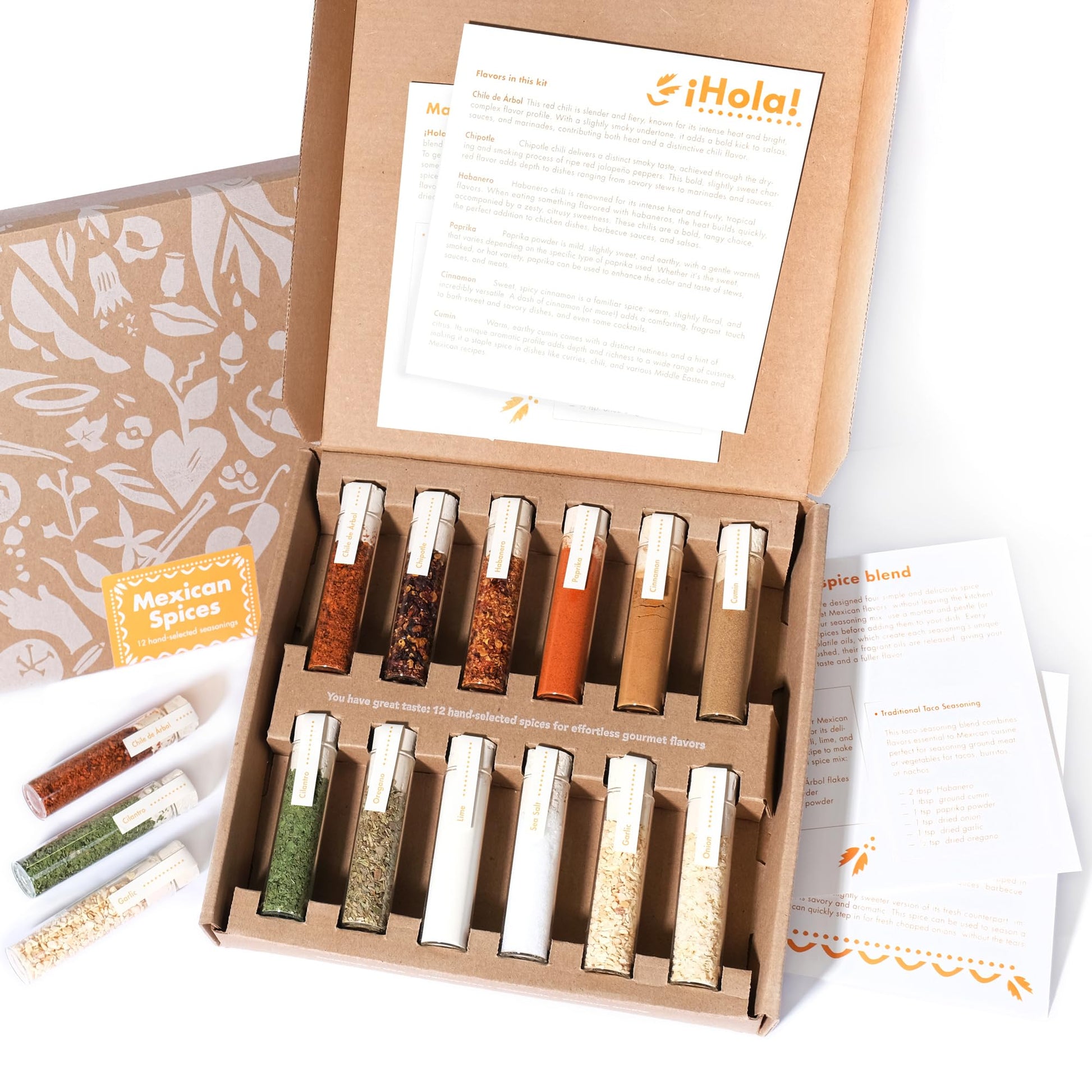 Craftly 12 Mexican Spices Gift Set | Mexican Seasoning Gift Set for Cooking - Perfect for Tacos, Fajitas and More | Birthday Gif