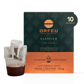 ORFEU - Special Coffee Classic Drip Sachet - 100% Arabica Coffee, Medium Roasted, Aroma of Floral, Fruity & Caramel, Balanced Ac