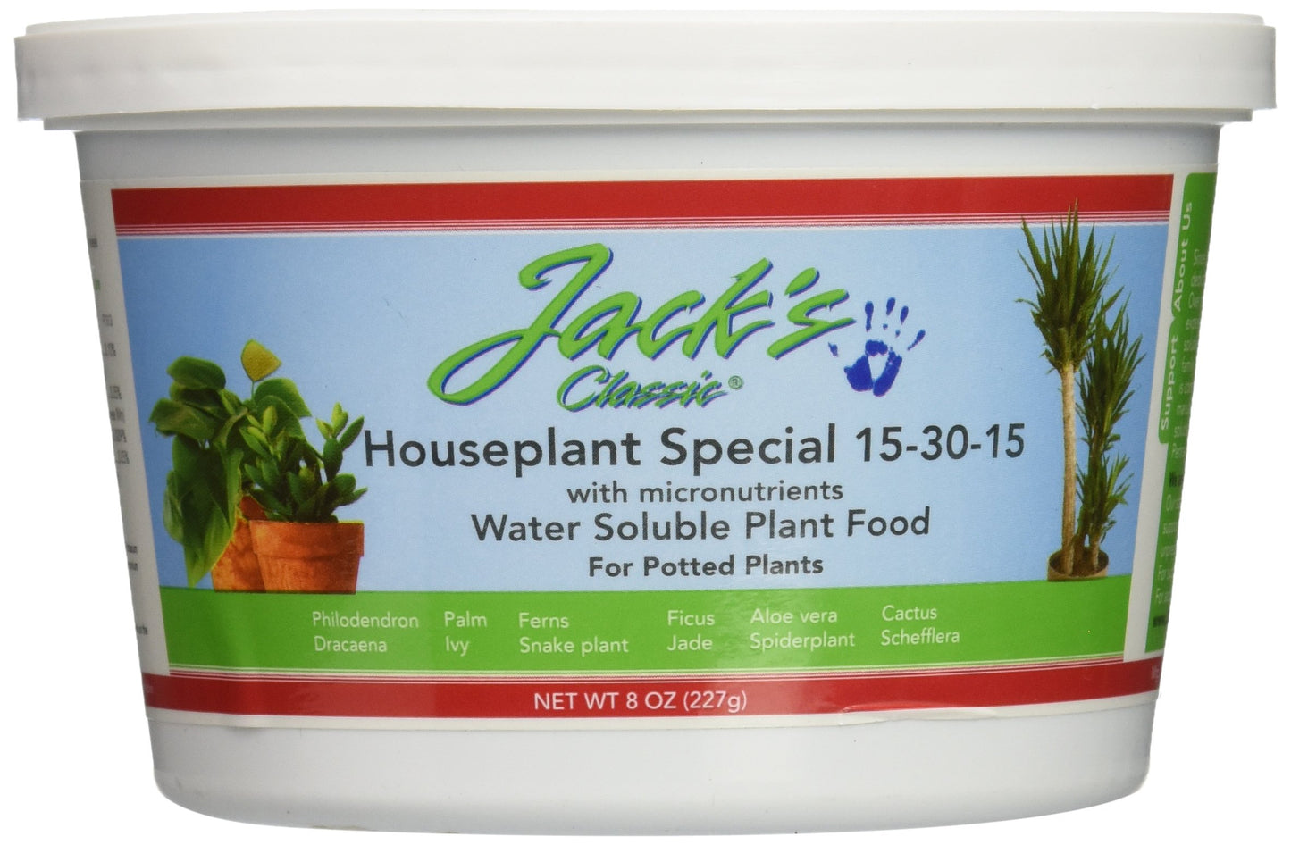 J R Peters Inc Jacks 51508 classic 15-30-15 Houseplant Special Fertilizer 8-Ounce (Pack of 2)