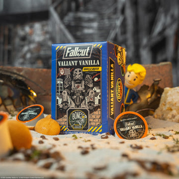 Bones Coffee Company Flavored Coffee Bones Cups Valiant Vanilla Flavored Pods Vanilla Wafer Flavor | 12Ct Single-Serve Coffee Po