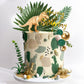 DRWATE 21 PCS Gold Dinosaur Cake Toppers, Plastic & Foam Figures for Birthday, Baby Shower, Dinosaur Theme Party