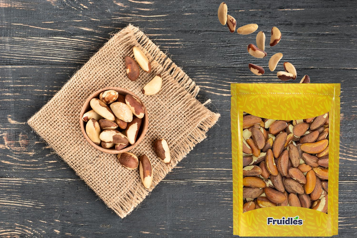 Fruidles Raw Brazil Nuts, Non-Gmo, Gluten-Free, Healthy Fat, Emergancy Food, Survival Food (5 Pounds)