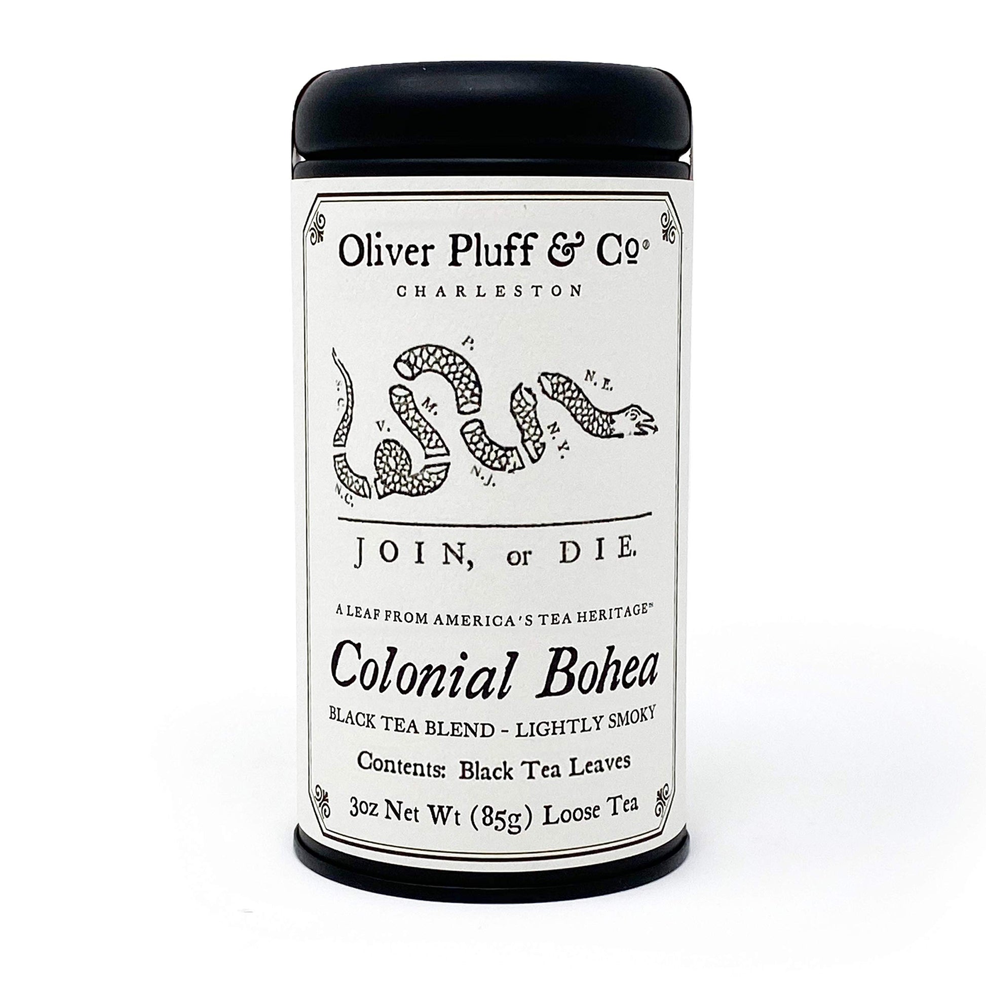 Oliver Pluff Colonial Bohea Black Tea, Loose Leaf, Complex & Smokey, 3 oz