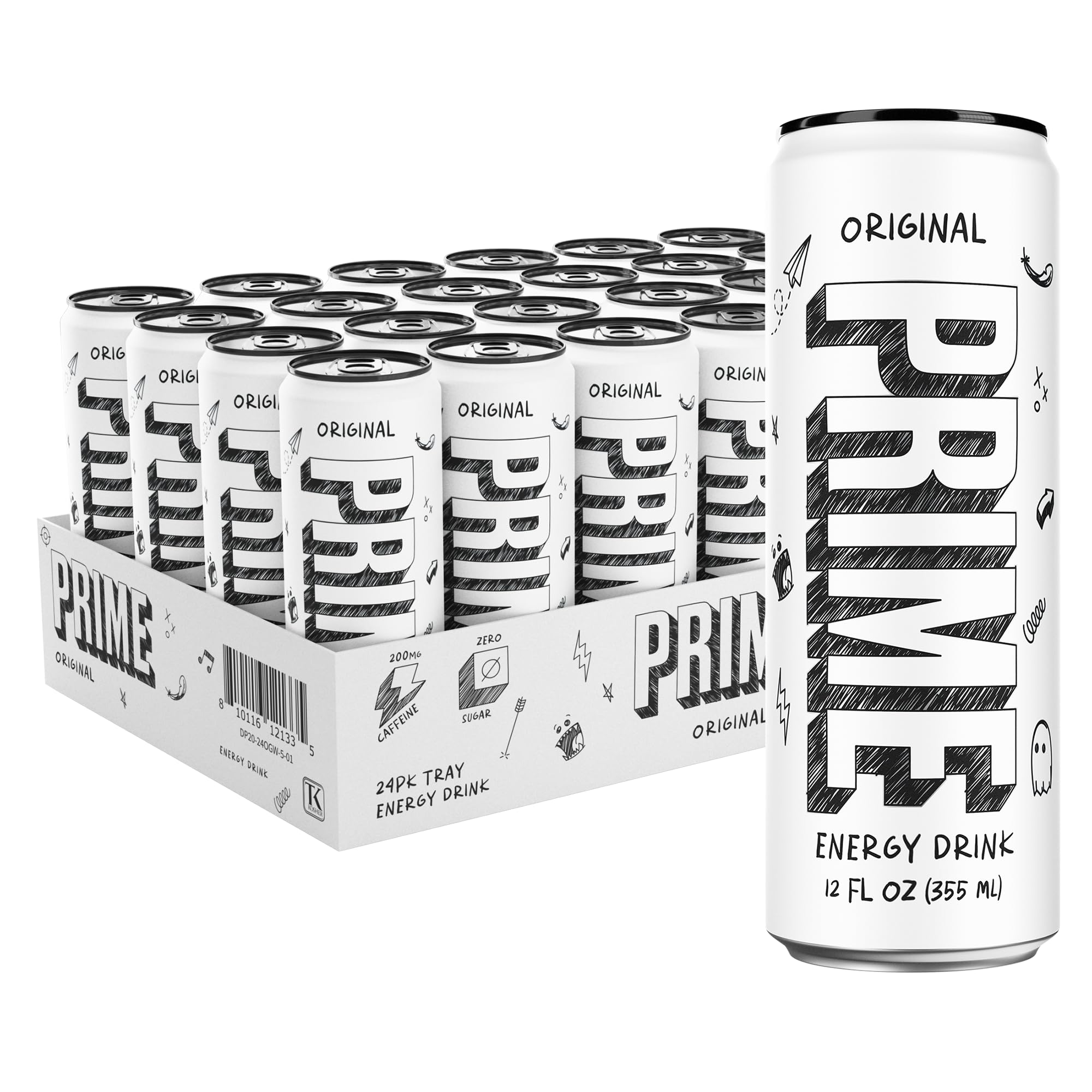 Prime Energy Original, Zero Sugar Energy Drink, Preworkout Energy, 200 ...