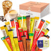 Cutie Mango Maxim French Enhanced Korean Instant Coffee Mix Sampler 6 Flavors Assortment Café Style Camping Party Single Serve Packets 30 Variety Pack (5 Sticks Each) With Complimentary 2 Teabags
