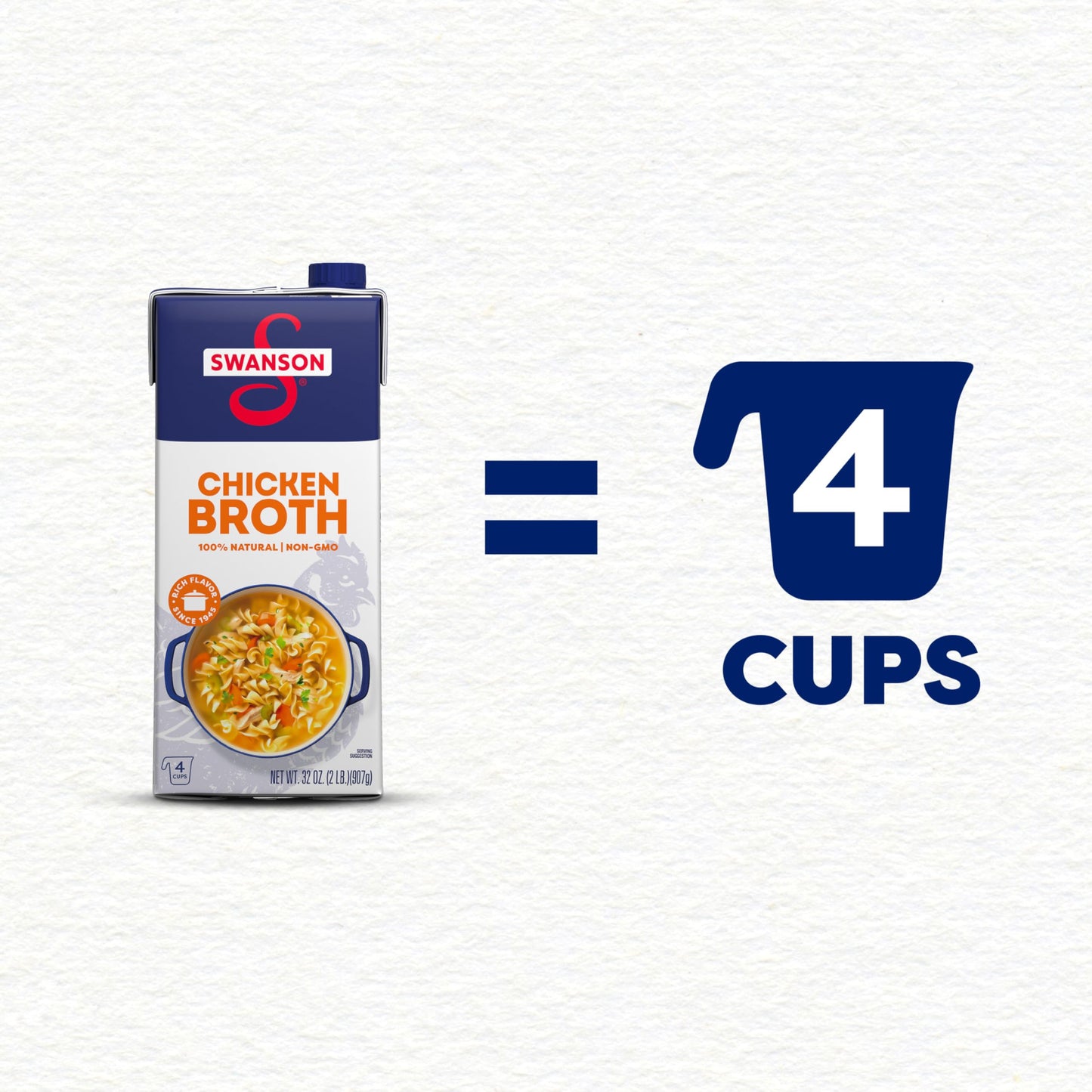 Swanson 100% Natural Chicken Broth, 32 oz Carton (6 Pack)