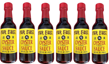 Far East Oyster Flavored Sauce, Two 5 Ounce Bottles of Asian Oyster Sauce, Delicious Asian Sauce (5 Ounce Bottle, 6-pack), Brown
