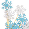 Putwo 20 Counts Wedding Cake Decorating Frozen Cupcake Toppers Toothpicks, Sliver/Blue/Snow