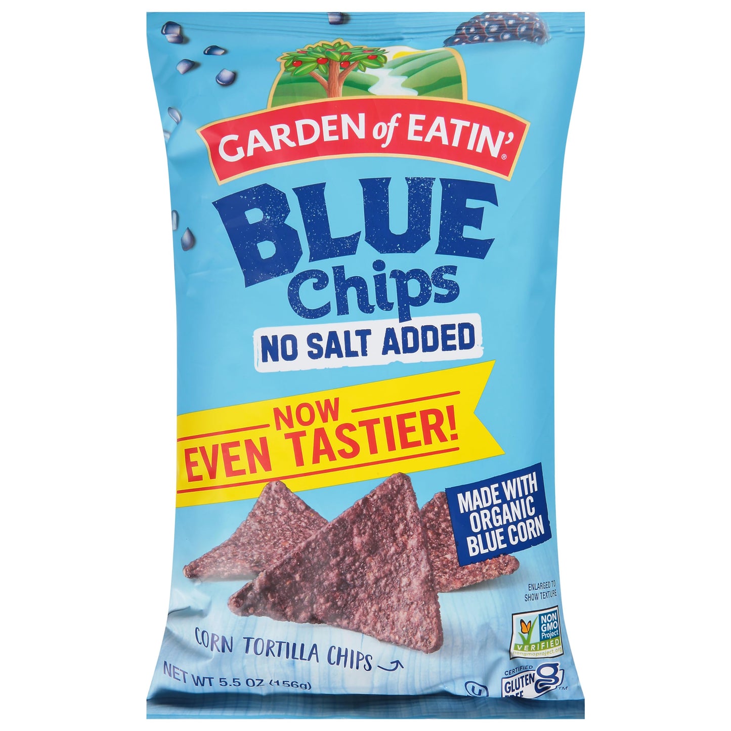 Garden Of Eatin Tortilla Chips, Unsalted, Blue Corn, 5.5 Oz