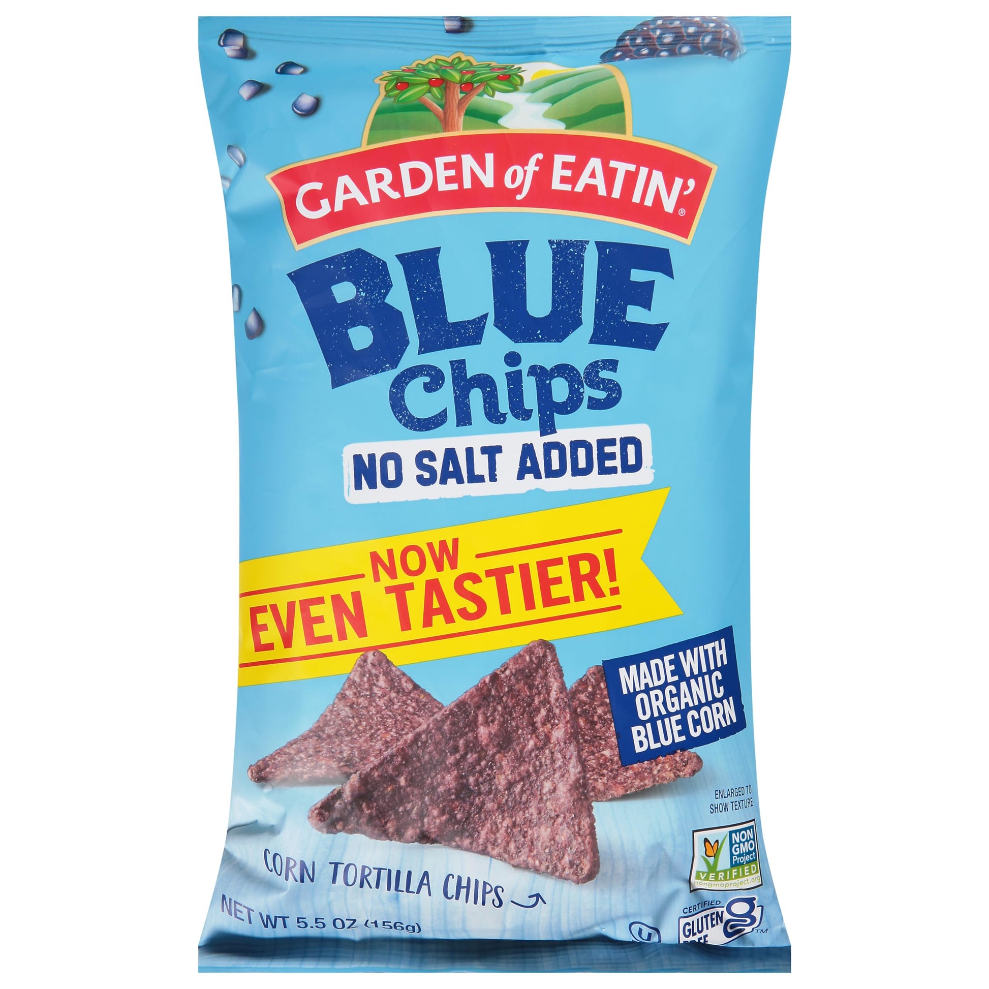Garden Of Eatin Tortilla Chips, Unsalted, Blue Corn, 5.5 Oz