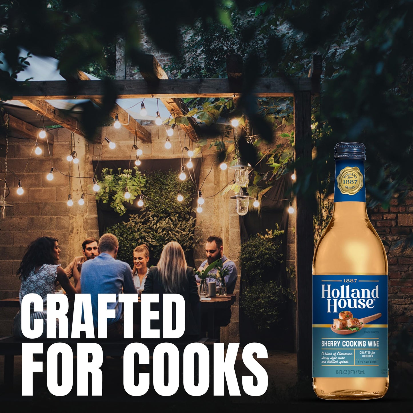 Holland House Cook Wine Sherry, 16 Fl Oz, Model 072412010090