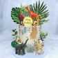 DRWATE 27 PCS Jungle Animal Cake Toppers, Safari Animals Figures, Acrylic, Green, Model GCMGG10005