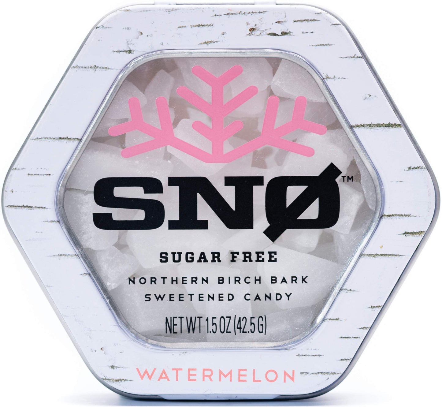 Watermelon Keto Xylitol Candy Chips - Sn 1.5Oz Tin - Sugar-Free Candy With Only 2 Ingredients | Low Carbs, Diabetic-Friendly, No
