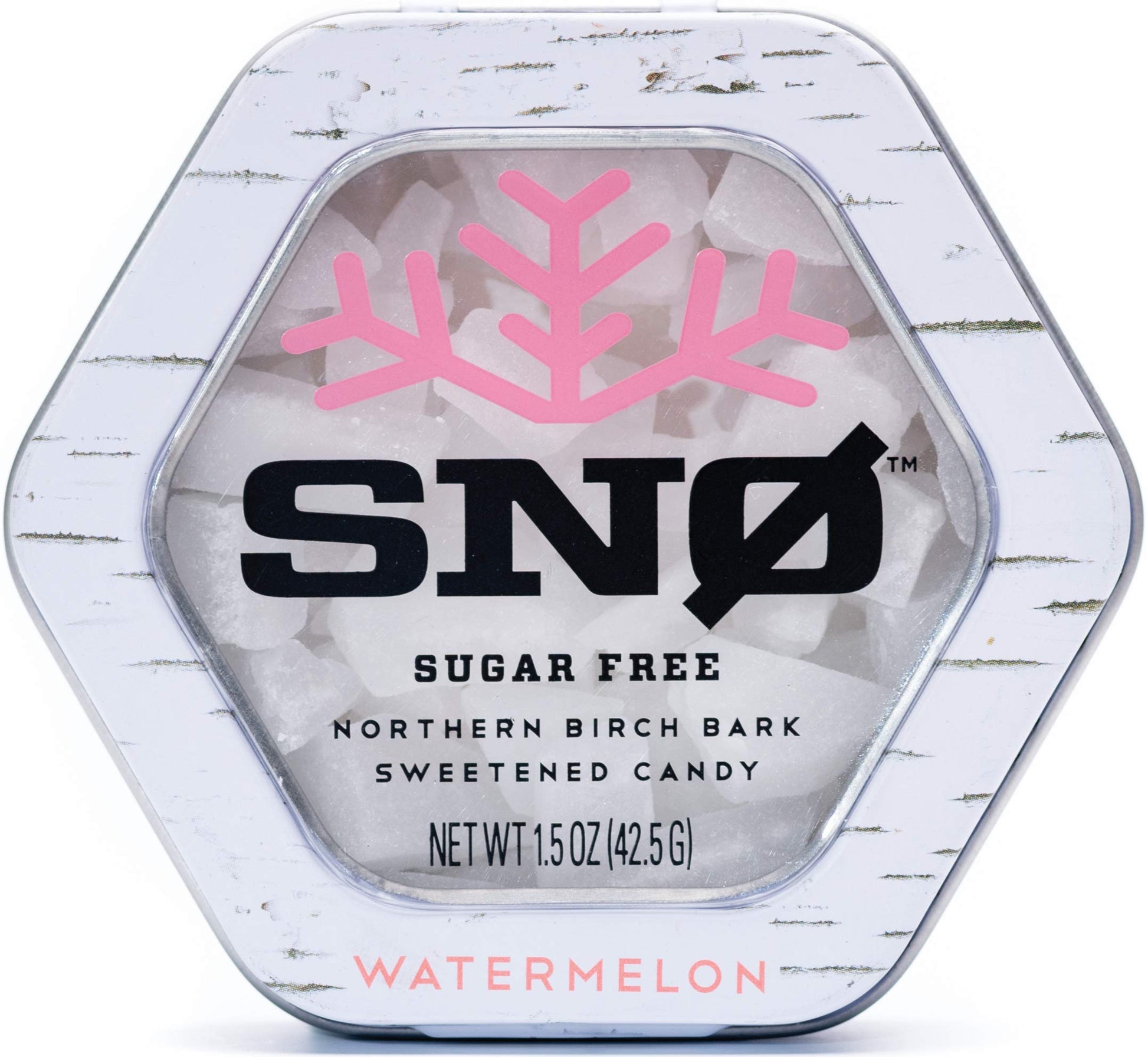 Watermelon Keto Xylitol Candy Chips - Sn 1.5Oz Tin - Sugar-Free Candy With Only 2 Ingredients | Low Carbs, Diabetic-Friendly, No