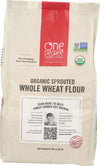 One Degree Organic Foods Sprouted Whole Wheat Flour, Certified Non-GMO & Vegan Flour for Baking, Plant Based & Organic Bread Flo