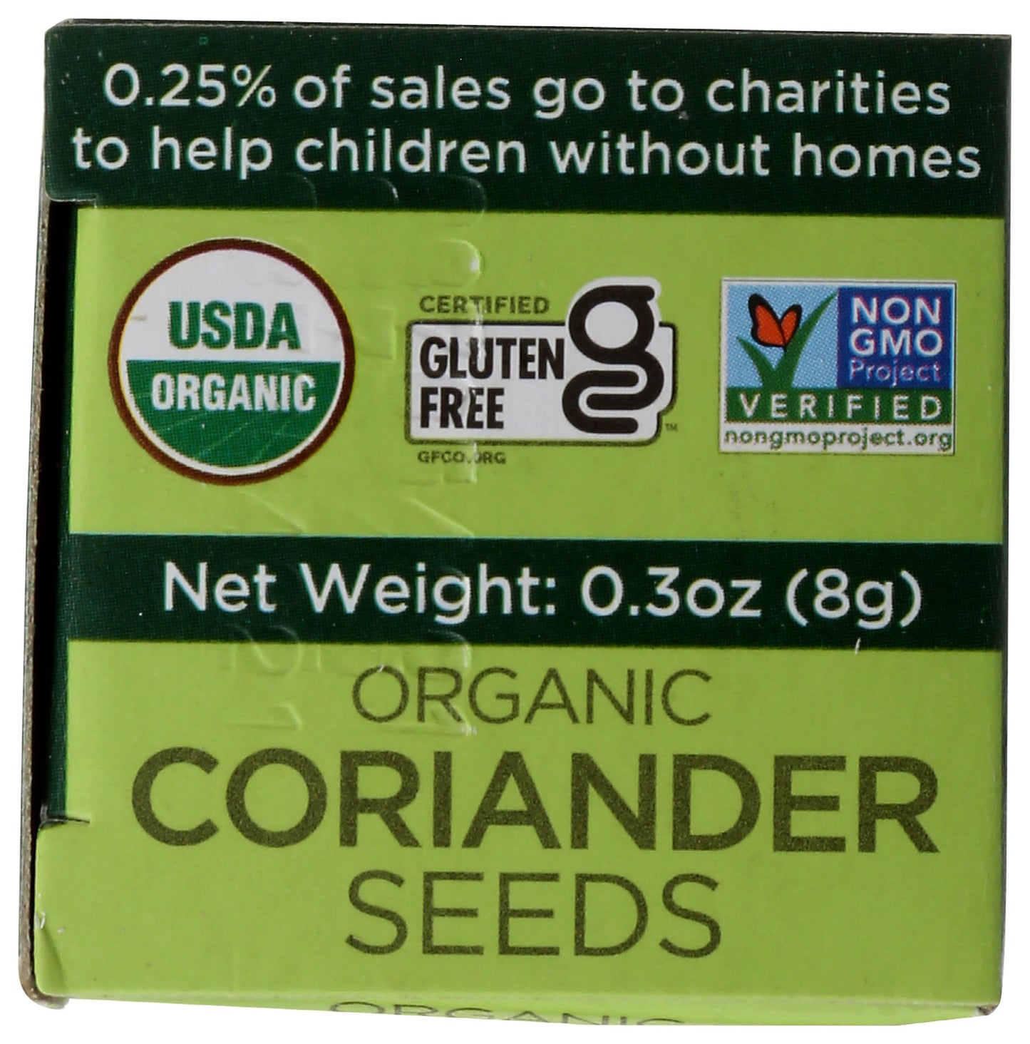 Spicely Organic Coriander Seeds 0.3 Oz Certified Gluten Free