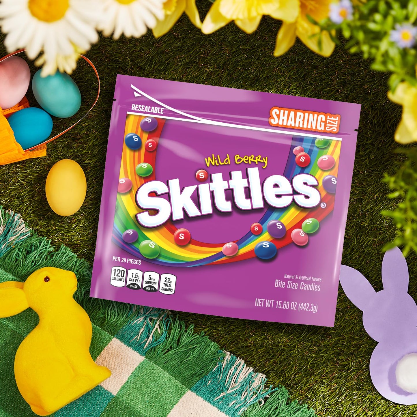 SKITTLES Valentines Day Wild Berry Chewy Candy, Sharing Size, 15.6 oz Bag