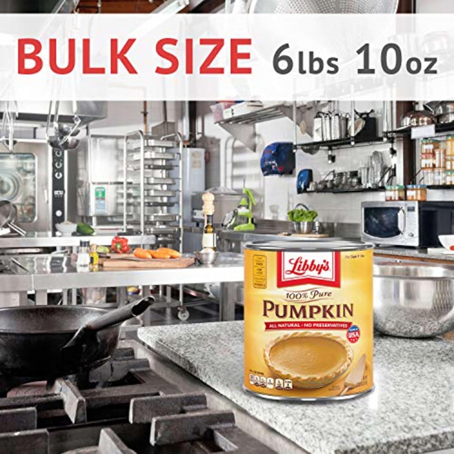 Libbys Pumpkin Pie, Thanksgiving and Holiday Desserts, Pumpkin Pie Filling, 100% Pure Pumpkin, Bulk, 6 lb 10 oz Can