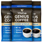 VitaCup Genius Ground Keto Coffee, Medium Dark Roast, 3 Bags, 11oz Each, 100% Arabica, with Turmeric and MCT Oil