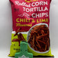 Trader Joe's Rolled Corn Tortilla Chips Chili & Lime Flavored with Grafton Way Chip Clip (1 Pack)
