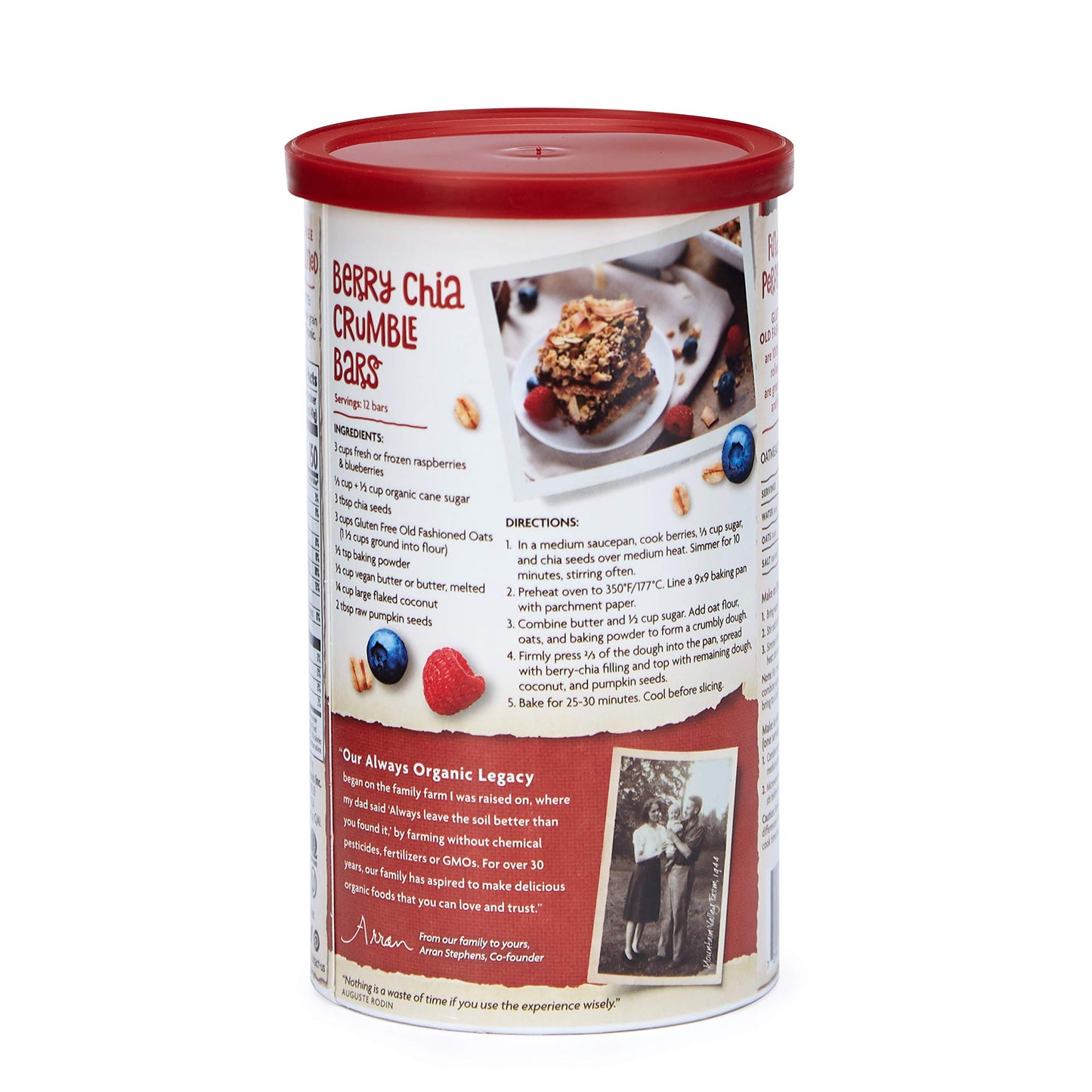 Nature'S Path Organic Gluten Free Oats, Old Fashioned Oats, 18 Oz Canister (Pack Of 6)
