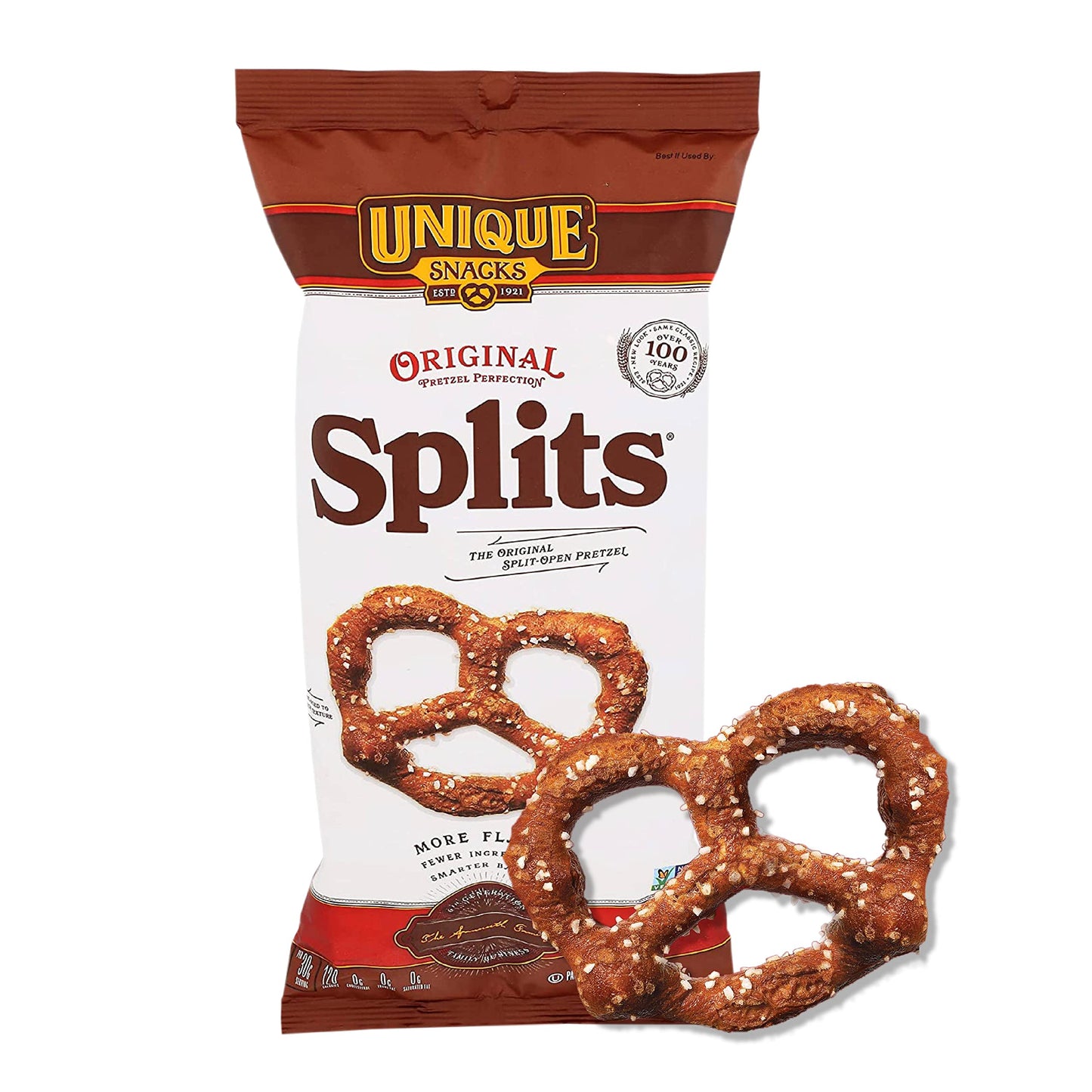 Unique Snacks Original Splits Pretzels, Homestyle Baked Snack, 11 Oz, Pack of 3, OU Kosher, Non-GMO