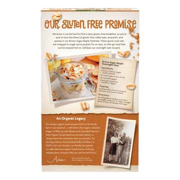 NatureS Path Organic Brown Sugar Maple Oatmeal, 11.3 Oz (Pack Of 1), Gluten Free, Non-Gmo