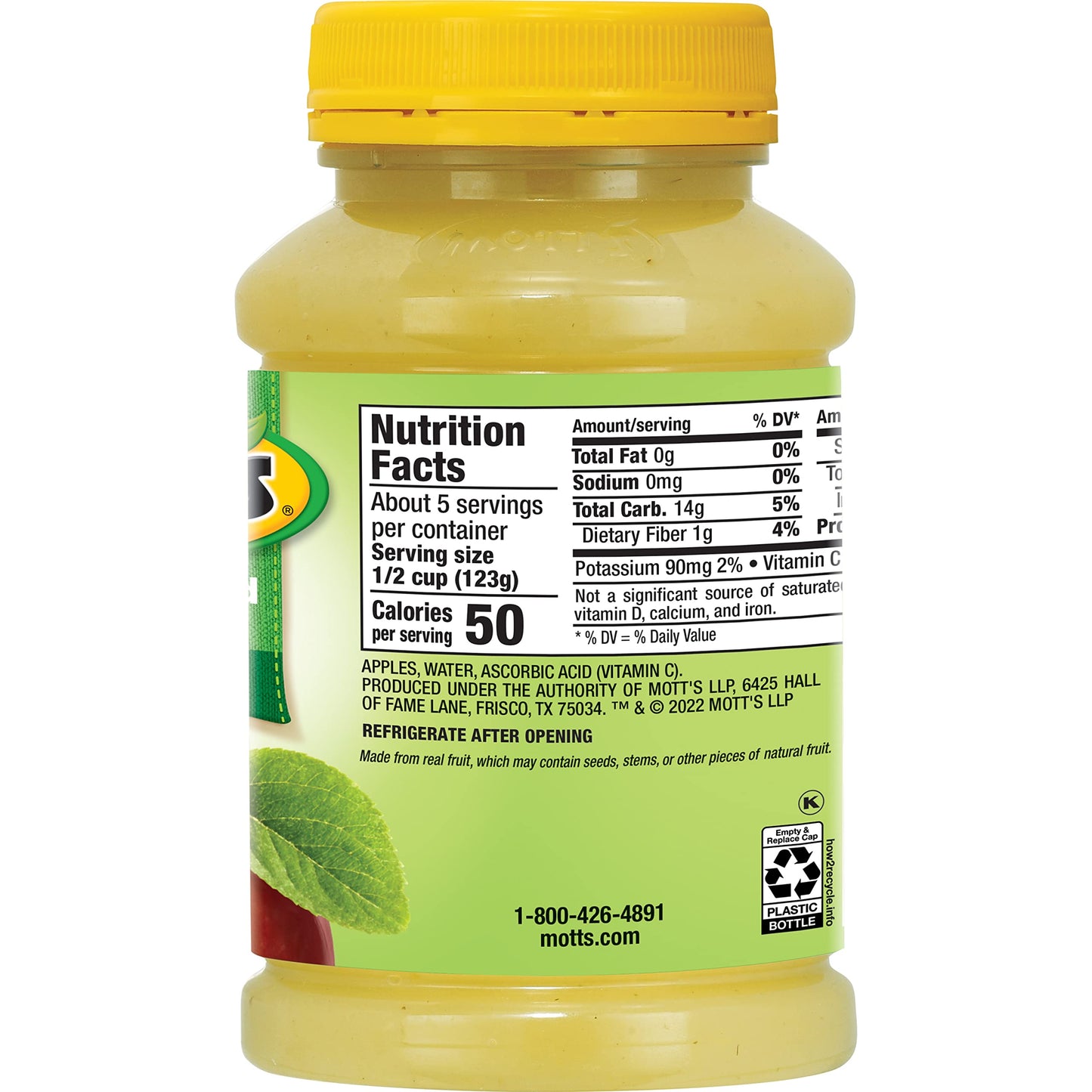 Motts No Sugar Added Applesauce, 23 Oz Jar (Pack Of 12), Good Source Of Vitamin C, No Artificial Flavors