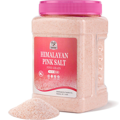 52USA Himalayan Pink Salt Fine, Fine Ground Table and Cooking Salt, 80oz (5 Pound), 100% Real, Pure, Unrefined Himalayan Pink Sa