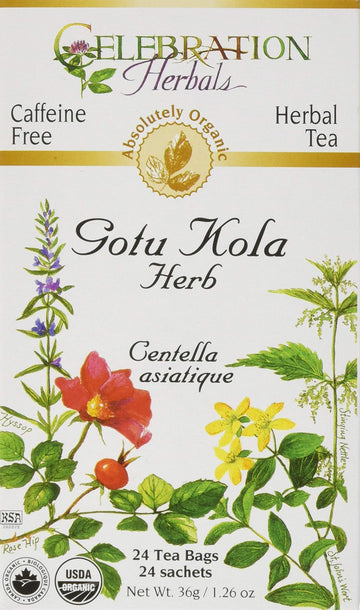 Celebration Herbals Organic Gotu Kola Tea Bags 24 Count