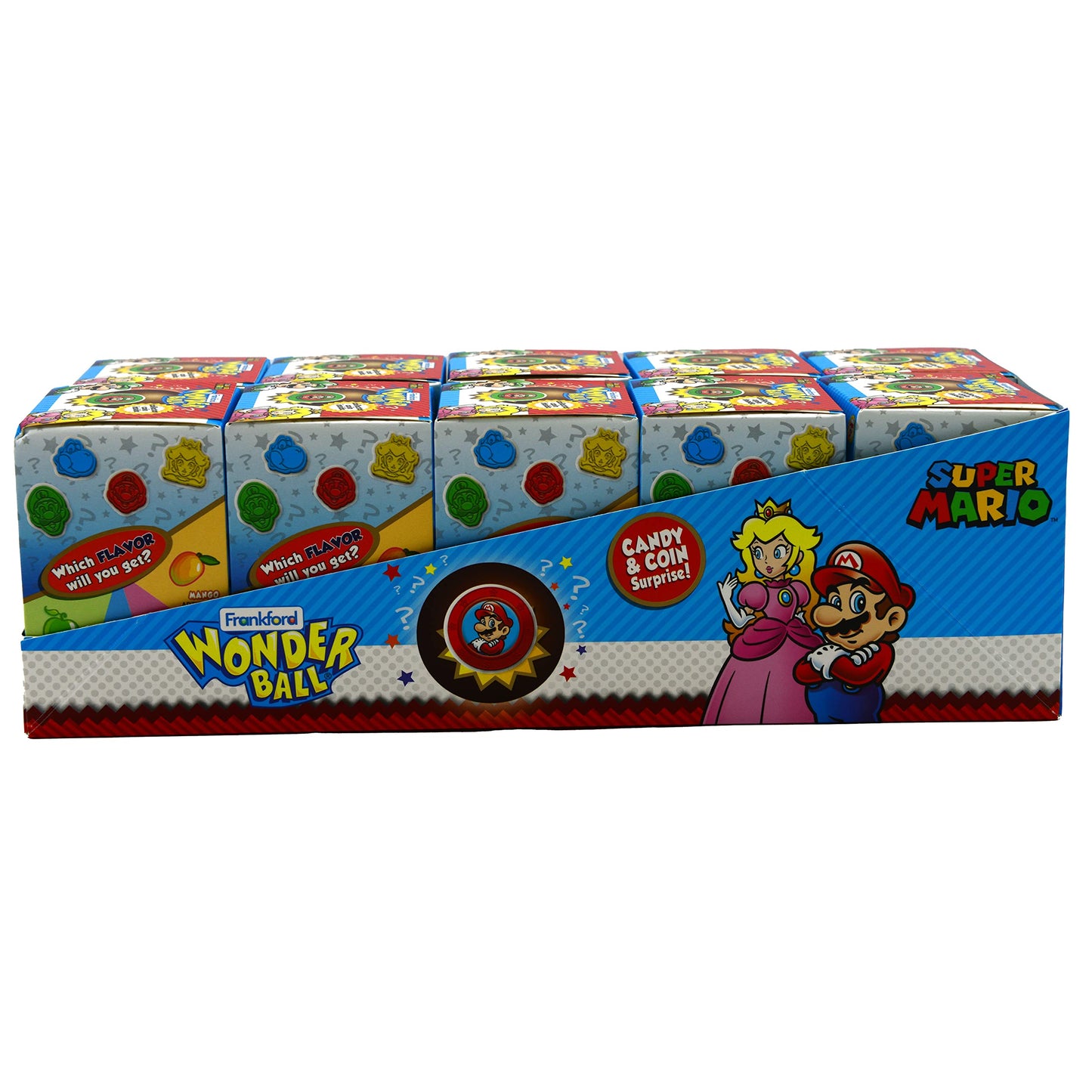 Super Mario Wonder Ball Milk Chocolate With Surprise Collectible Coin, 10 Pack For Kids Teens Adults Boys Girls Men Women Of All