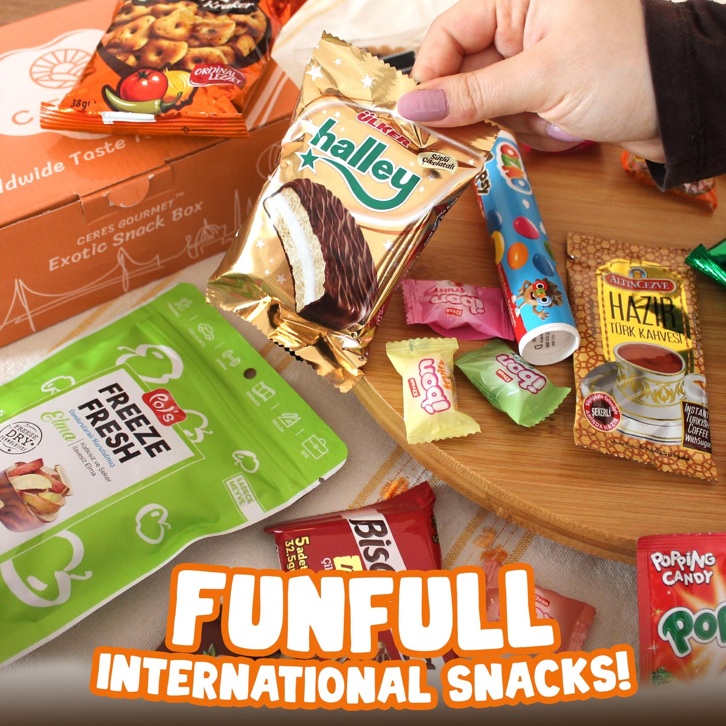 Ceres Gourmet International Snack Box - 12 Varieties, 15+ Premium Foreign Rare Snacks & Candies for Christmas & Thanksgiving