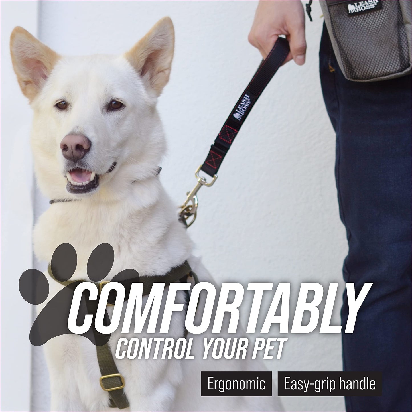 Leashboss Short Dog Leash For Dog Training  Padded Traffic Handle Short Leash For Dog Training, Total Comfort When Dog Walking
