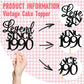 Rssta i Cake Topper, Glitter 35th Birthday Decoration, Black, Legend Since 1990, Cheers to 35 Years, Party Cake Decor