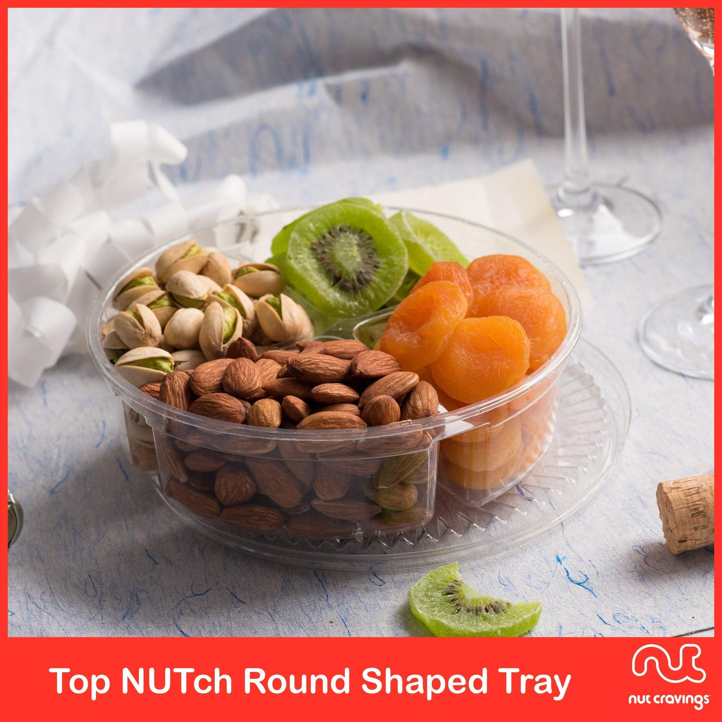 NUT CRAVINGS Gourmet Collection - Rosh Hashana & Shana Tova Dried Fruit & Mixed Nuts Gift Basket in Red Box (4 Assortments) Arra