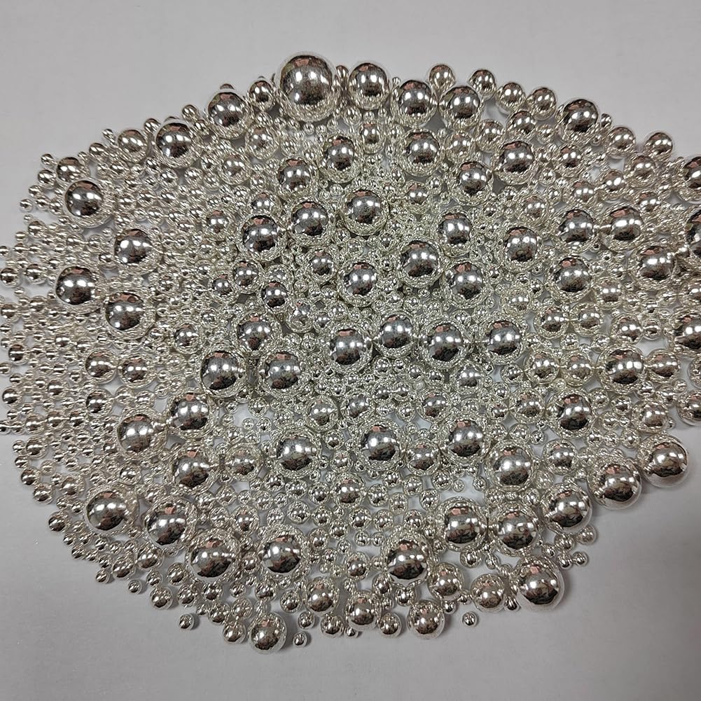 Eastron Edible Silver Pearl Sugar Sprinkles Candy Mixing Size Baking Cake Decorations Cupcake Toppers Cookie Decorating Celebrat