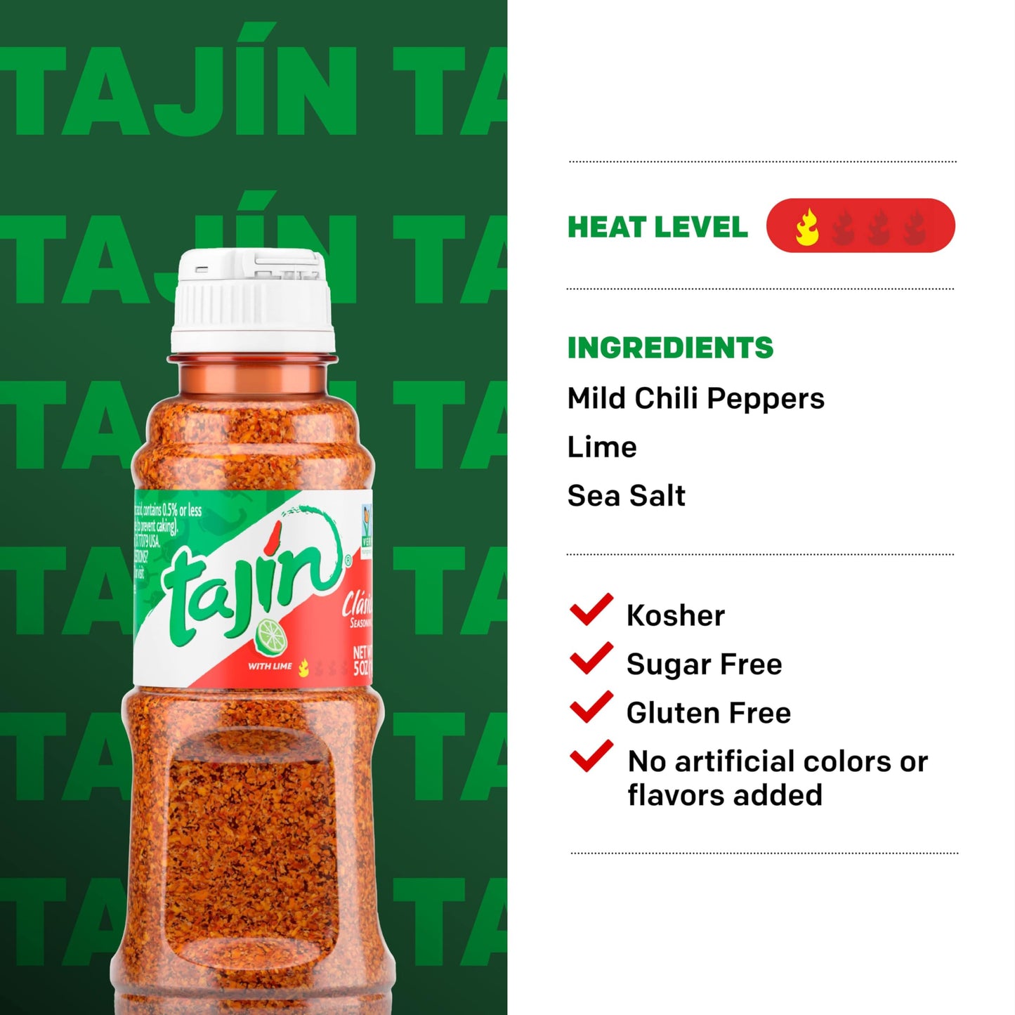 Tajín Clásico Chile Lime Seasoning 5 Oz (Pack Of 1)