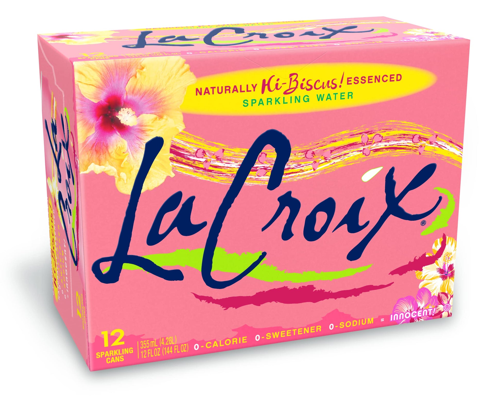 LaCroix Sparkling Water, Hi-Biscus Flavor, 12 Fl Oz, Pack of 12